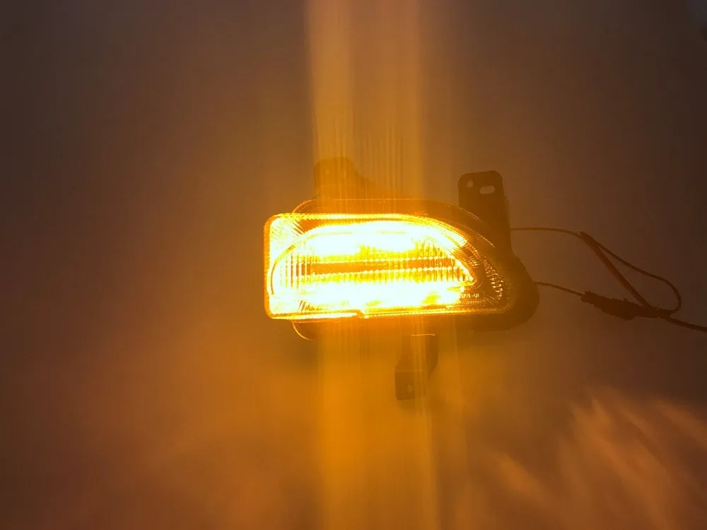 Led drl Дневной ходовой светильник габаритный светильник с тусклым управлением+ желтый движущийся сигнал поворота для Jeep renegade