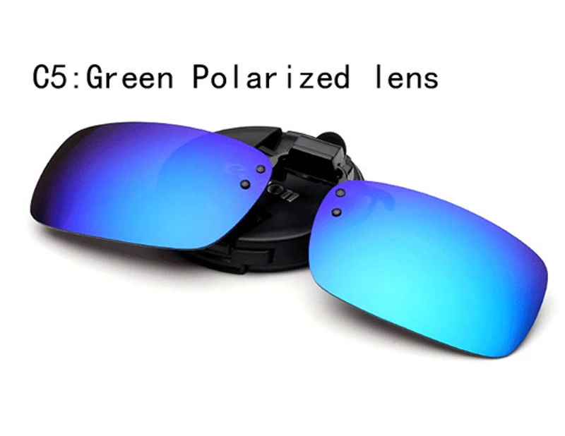 Поляризационные Клип солнце Очки солнцезащитные очки зеркало Для мужчин Vinatge клип на солнцезащитные Очки клип на Очки Для женщин Hipster Ретро Прохладный очки - Цвет линз: HZM2108 C5