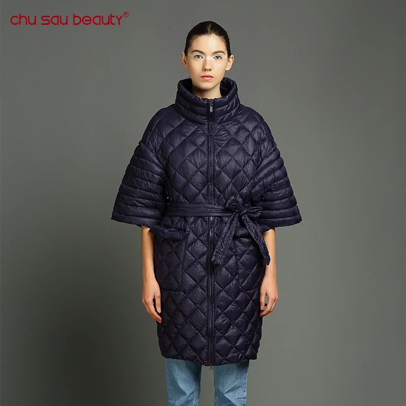 

CHUSAUBEAUTY 2017 New Spring Jacket Parka Women Winter Coat Women's Warm Outwear Thin Cotton-Padded Long Jackets Coats jacket