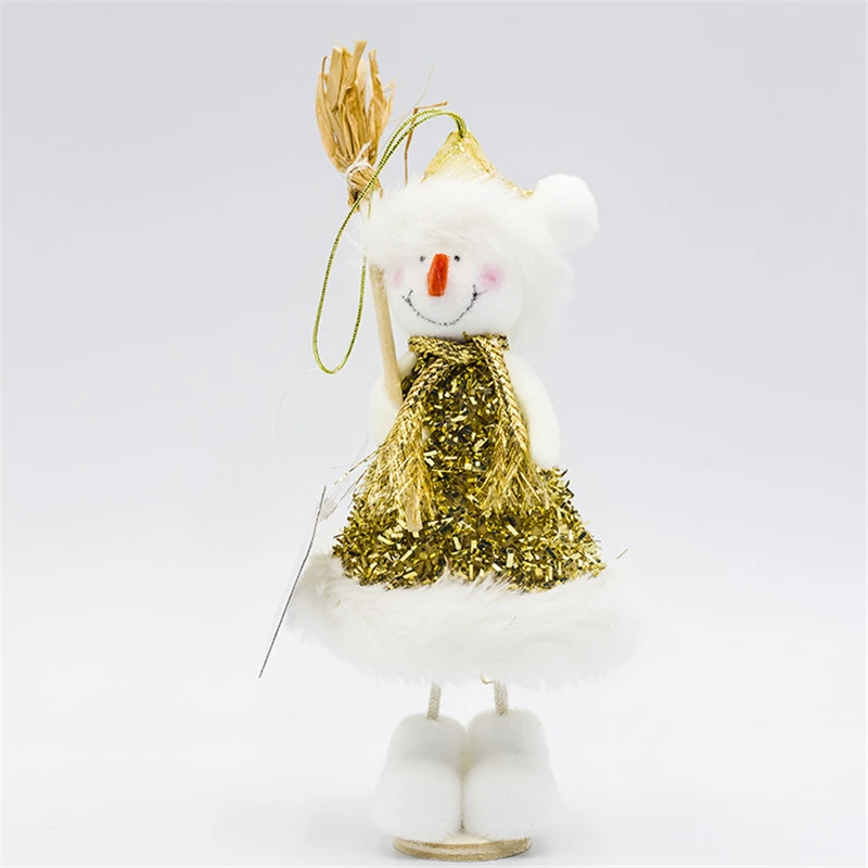Год прекрасный Санта Снеговик Олень декорирование кукол Рождественская елка орнамент Navidad Ангел Кукла повесить кулон Декор Noel Kerst подарок