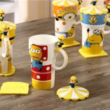 1 stücke Neue ankunft KEYAMA Kreative nette karikatur banane menschen keramik frühstück milch becher Büro kaffeetassen kinder geschenk 500-600 ml