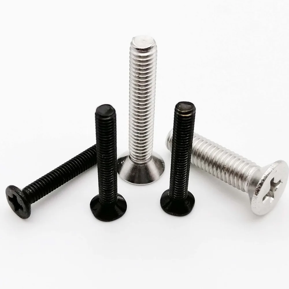 50 шт. M1 M1.2 M1.4 M1.6 M2 M2.5 M3 M4 Mini Micro черный 304 дюйма из нержавеющей стали с