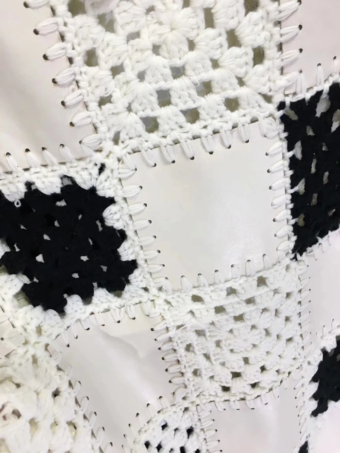 Couture Haute Nouveaux Automne Fomolayime Chandails 2018 Patchwork Évider Pull Chandail wIUqZIFn