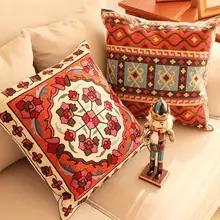 Геометрический Вышитый Чехол для подушки, декоративные подушки для дома, чехол для подушки с вышивкой, вышитые подушки для дивана