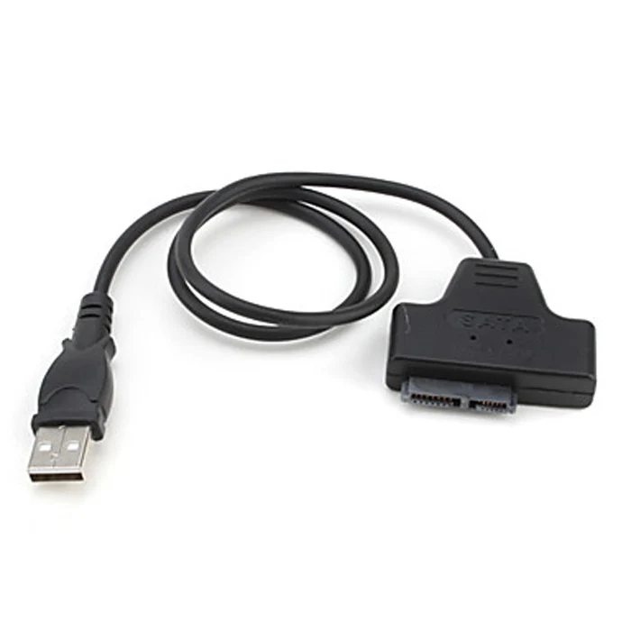 USB 2 0 к Slim SATA 7 + 6 13 контактный кабель для ноутбука адаптер 50 см|slimline sata|adapter cableusb 2.0 |