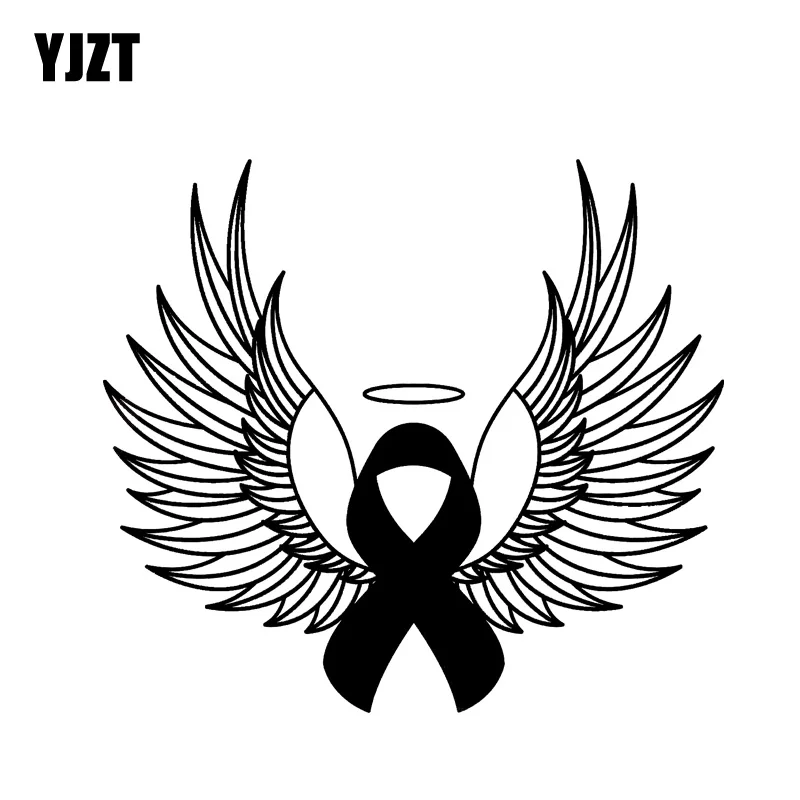 YJZT 16 4*14 6 см ангел защитит вас везде автомобильная наклейка Silhoutte дизайнерская