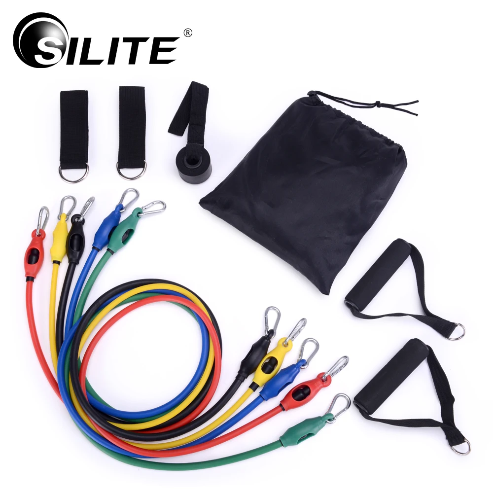 Silite Fitness Equipment Pull Rope Resistance Bands Crossfit Exercise