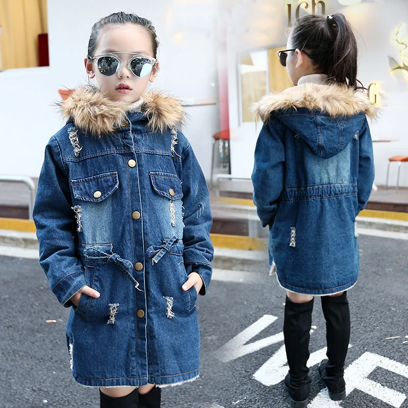 

Ideacherry Children Clothse Three Season Wear Long Sleeved Jacket Korean Style Outwear Warm Cashmere Thickening Girls Coats