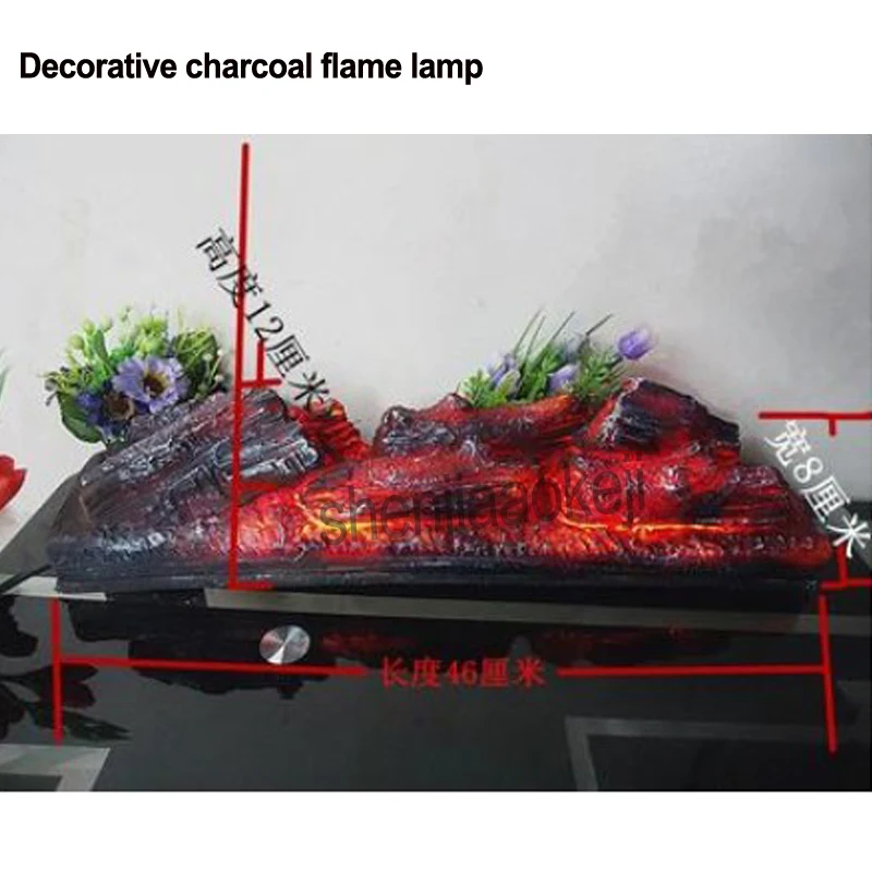 Электрический моделирование уголь поддельные дрова огневая речь для украшения уголь пламенная лампа камин дрова огонь серой древесины