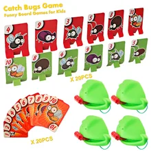 Забавная настольная игра в форме лягушки с язычком ТИЦ-так, язык хамелеон, вечерние игрушки для всей семьи