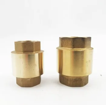 

New Arrival G 1/2"3/4"1"1-1 / 4"2" Brass Thread Inline Spring Vertical Lift Check Valve 200WOG DN15 DN20 DN25 DN32 DN50