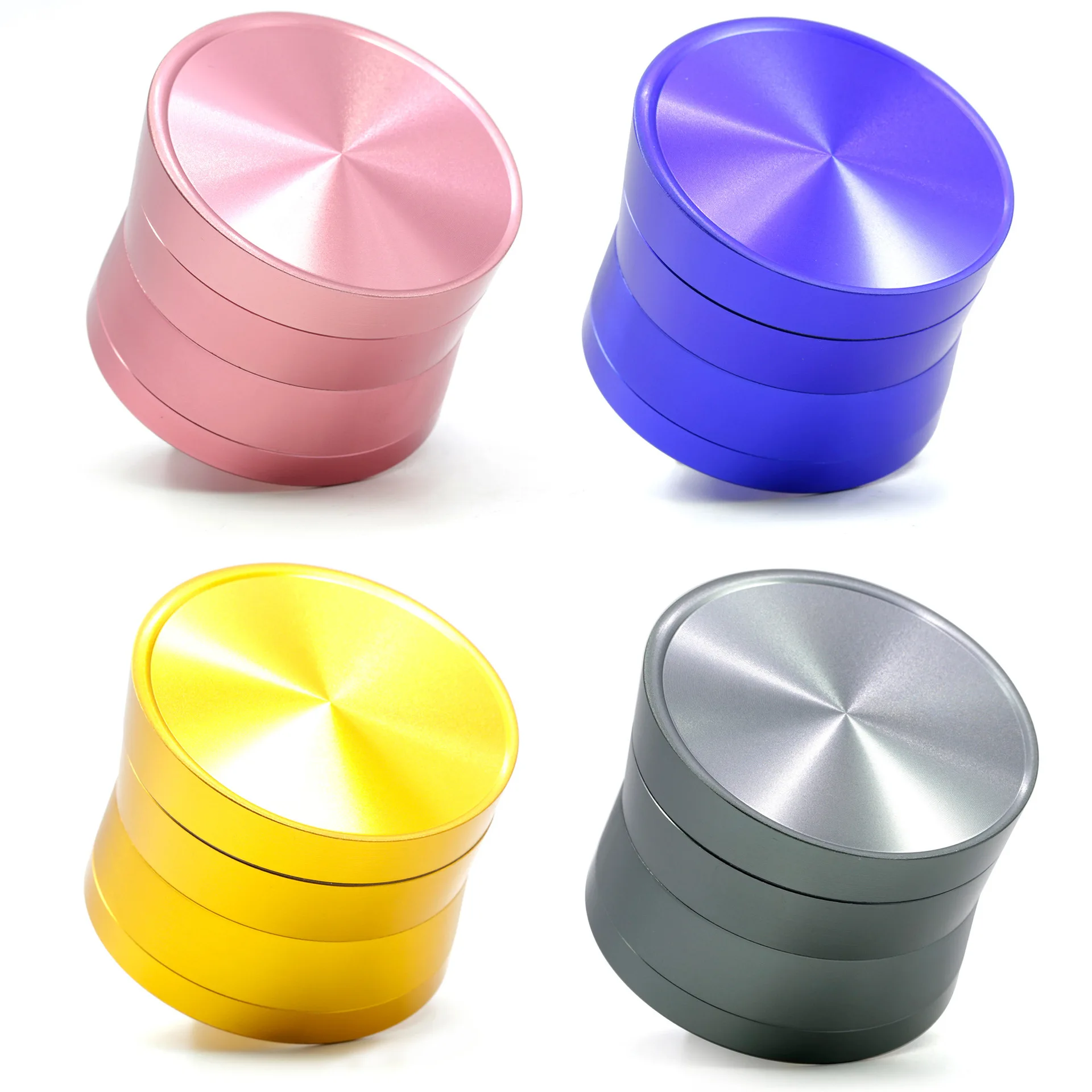 

New Type of 63MM 4-Layer Aluminum Alloy Spice Mill Tobacco Herb Grinder for Smoker Weed As Smoking Accessory Crusher Wholesale