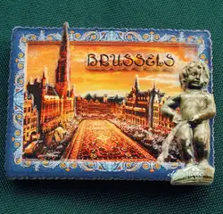 Бельгия Grand место Брюсселе, Писающий мальчик, туристические Путешествия Сувенирный магнит на холодильник craft подарок