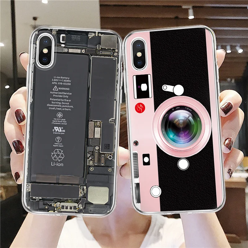 

Soft TPU Phone Case For iPhone X 7 8 Plus 6 6S 5 5S SE 5C Fundas Funny Camera Cover For iPhone 11 Pro XS Max XR 4 4S 7plus Coque