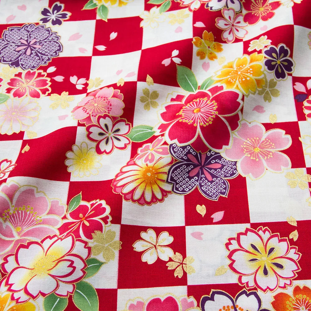 50cm*110cm Japanese Kimono cotton fabric floral print quilting
