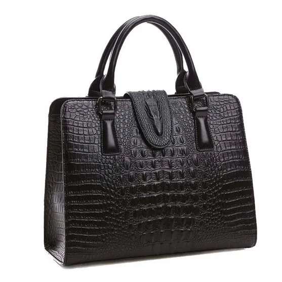 High quality Genuine leather font b bag b font ladies crocodile pattern font b Women b