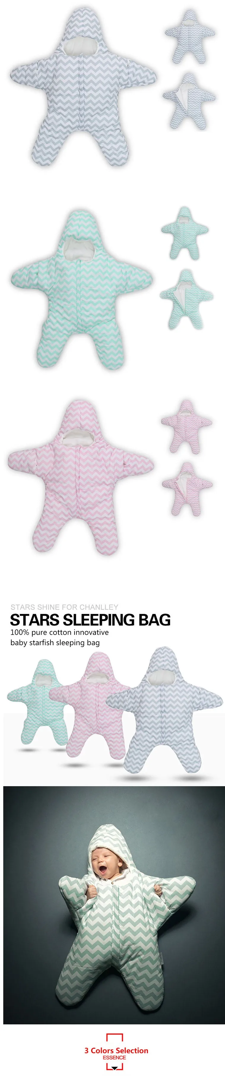 WENDYWU/Новинка года Star спальный мешок зима Коляски кровать пеленать Одеяло Обёрточная бумага милые Постельные принадлежности новорожденных детские, для малышей спальный мешок