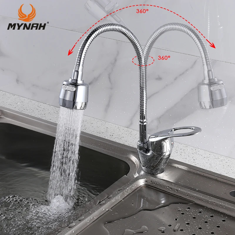 MYNAH Free Shipping Kitchen Faucet Mixer Universal Flexible Cold and Hot Kitchen Tap Single Hole Water Tap torneira cozinha MYNAH Free Shipping Kitchen Faucet Mixer Universal Flexible Cold and Hot Kitchen Tap Single Hole Water Tap torneira cozinha