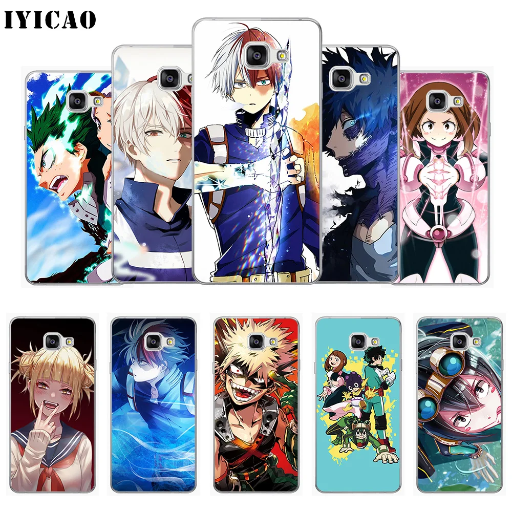 

IYICAO My Hero Academia cartoon Soft Silicone Phone Case for Samsung A10 A30 A40 A50 A70 M10 M20 M30 TPU Cover