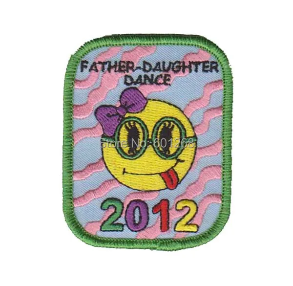 embroidery patch, merrow border, twill material,,100pcs / lot ,80, MOQ