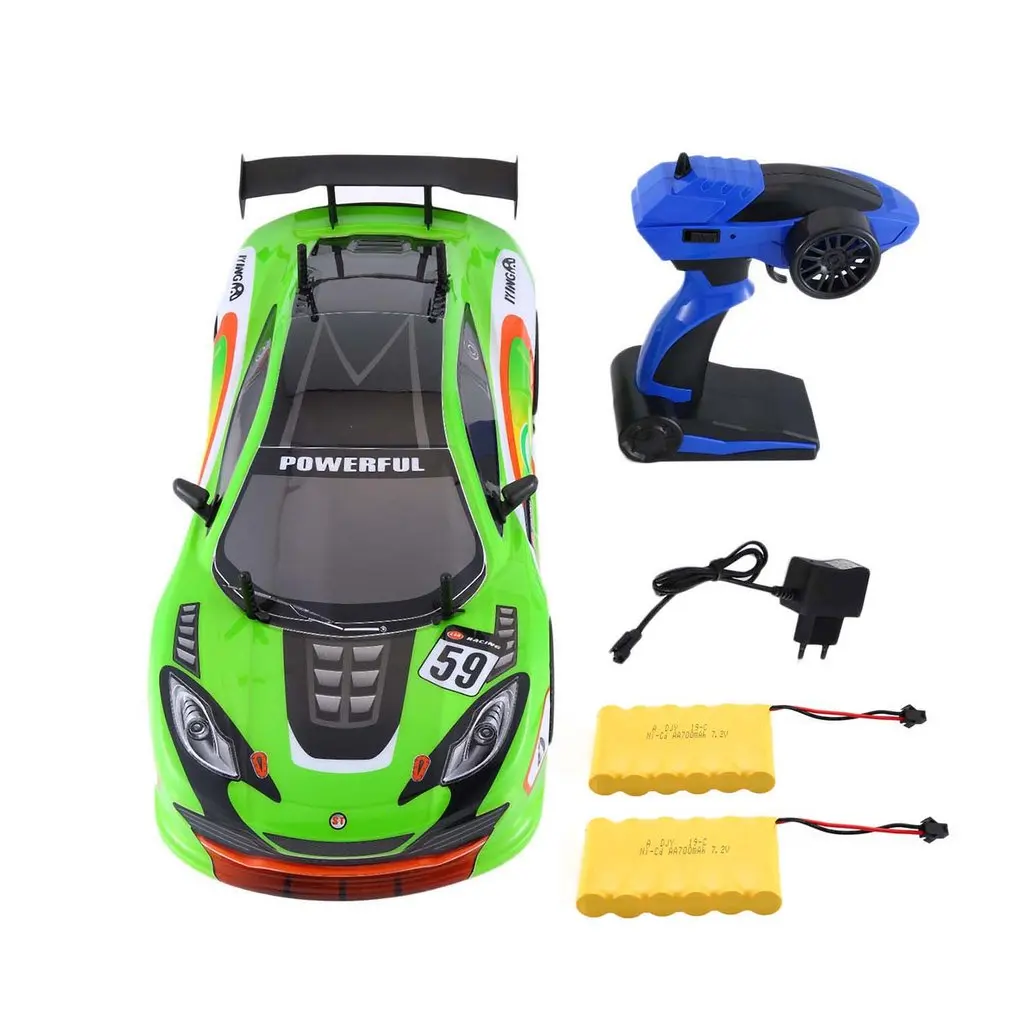 

1/10 1400mAh 2.4G Racing Car 1:10 RC Model Car 25KM/h Flat Sports Drift Vehicle Toys 2 Batteries EU Plug For Children