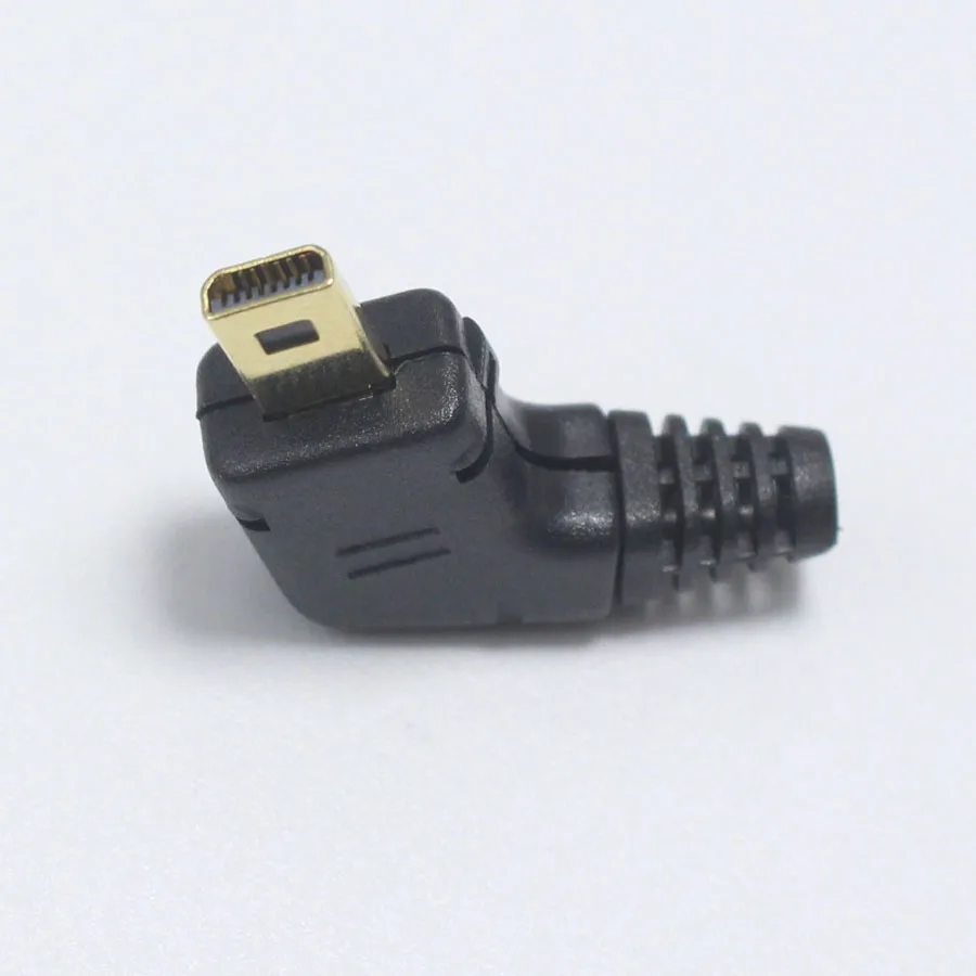 2 комплекта мини USB 8 контактный штекер P позолоченный угловой разъем 4 в 1 DIY черные