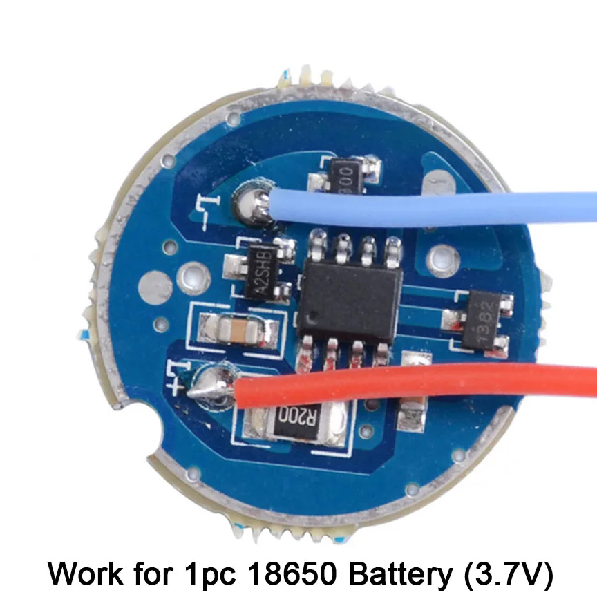 

JYL-9807 Strong Light Flashlight Accessories 23mm Magnetic Control Circuit Driver Plate for 3.7V Connect Q5, T6 LED Lamp Bead
