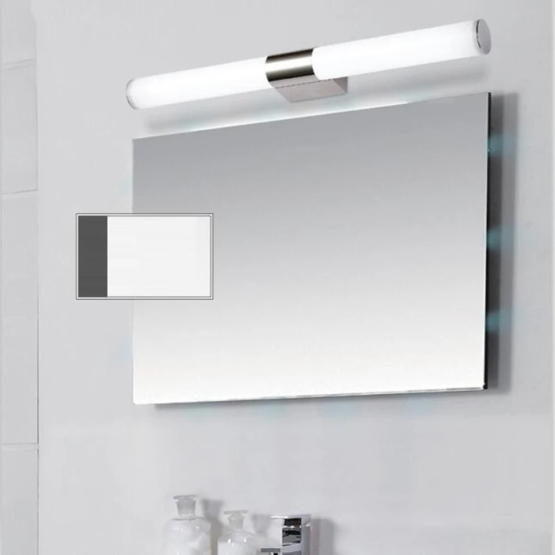 

Nordic Modern LED Mirror Headlight Bathroom Washroom Cabinet Bathroom LED Wall Light White White Light AC90-260 v waterproof