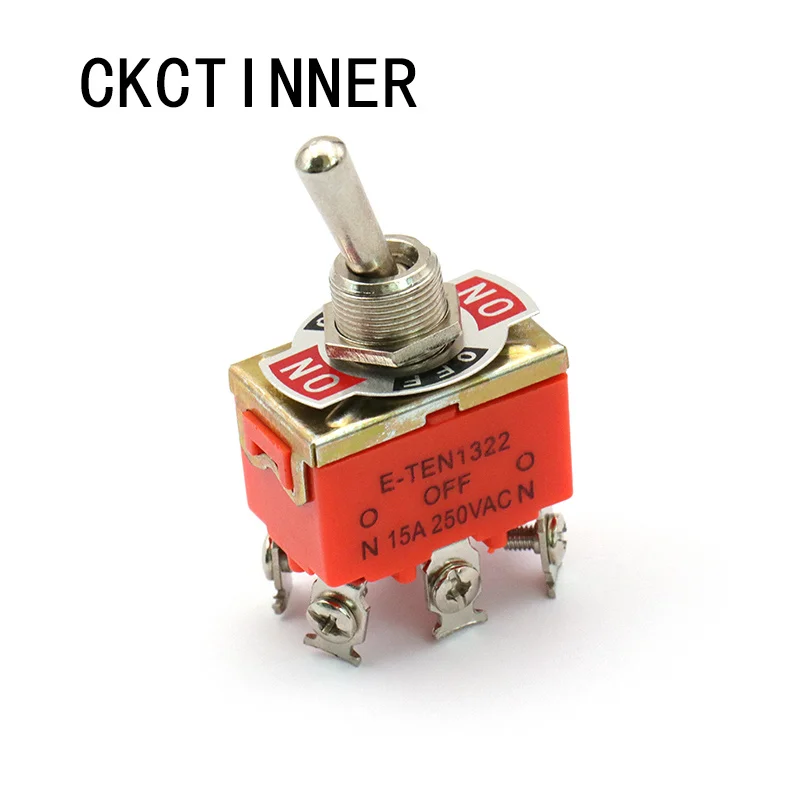 1 шт. E-TEN1322 15A/250 V 6 pin водонепроницаемая крышка ПЕРЕКЛЮЧАТЕЛЯ ВКЛ-ВЫКЛ-ВКЛ миниатюрный переключатель переключатели