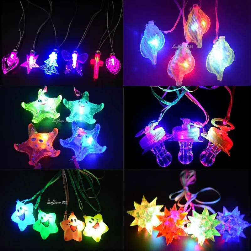 Светодиодный Light-Up мигающий Желейный Кристалл ожерелья кулон для девочек светящееся украшение подарок игрушки вечерние Косплэй Набор