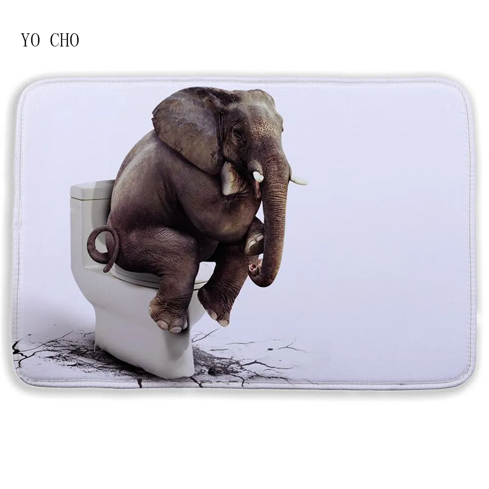 Fashion Cartoon 3D font b bath b font font b mat b font Animal Elephant lion