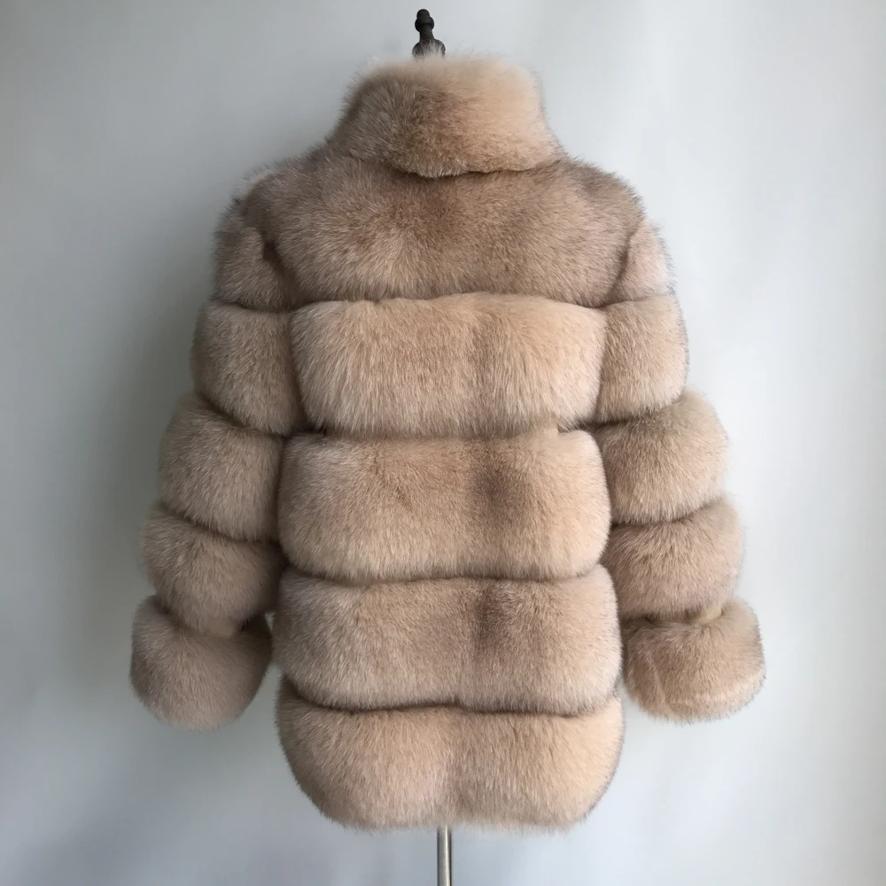 Пальто из натурального меха, зимняя куртка, одежда из натуральной лисы,, модная,, Полный Пелт, Женское пальто из натурального Лисьего меха, зимнее пальто для женщин