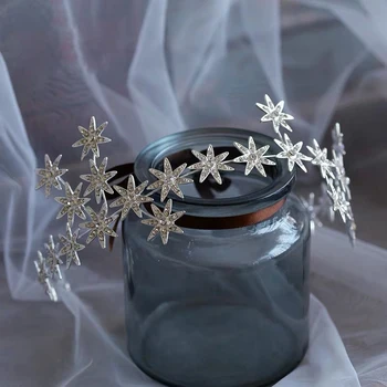 

European Crystal Wedding Hairbands Tiaras Headbands Evening Hair Jewelry Bridal Hair Accessory