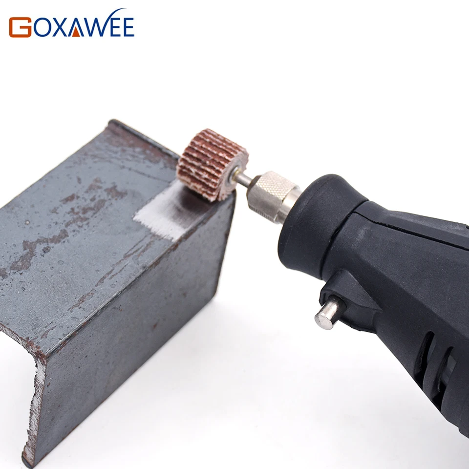 10pcs Emery Cloth 80120240400600# Abrasive Sandpaper 12mm Grinding Flap Wheel Brushes for woodworking disc with 2 mandrel5