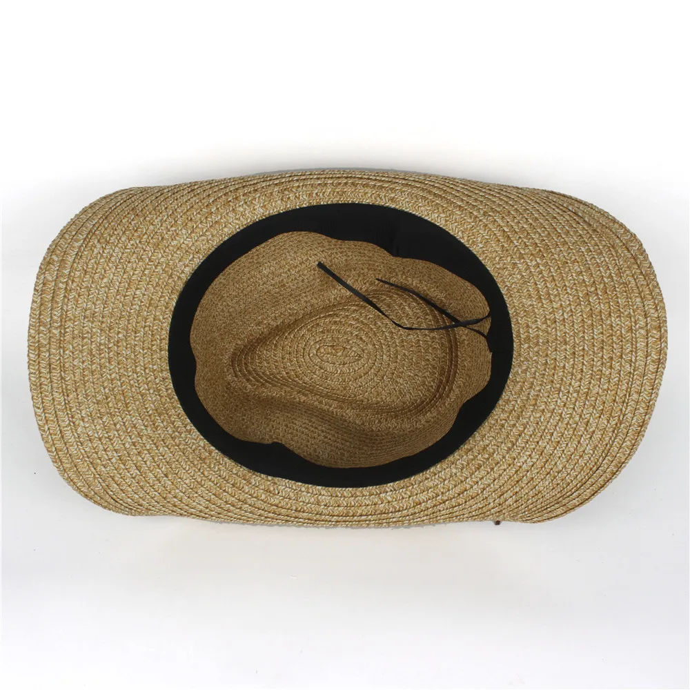 Женская открытая западная ковбойская шляпа женская летняя соломенная богемная кисточка Sombrero Hombre пляжная ковбойская джаз шляпа от солнца Размер 57-59 см
