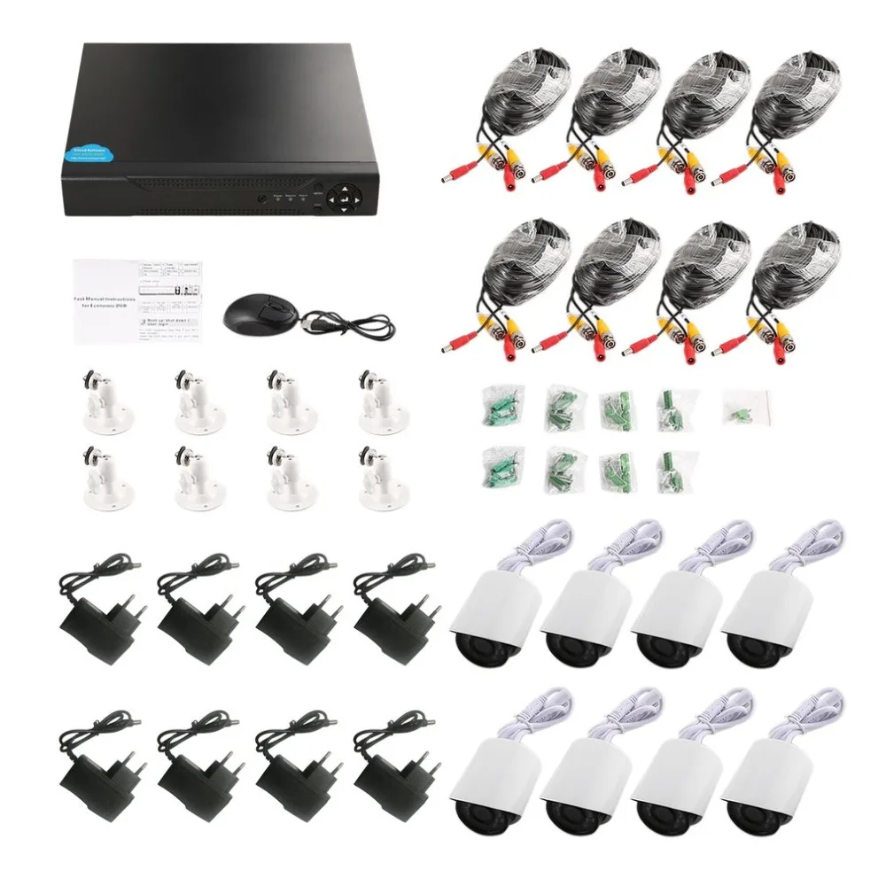 

8 Channels Ahd DVR Definition Network Hybrid Digital Video Recorder For CCTV Surveillance DIY Kit With 2.0MP Coaxial Camera