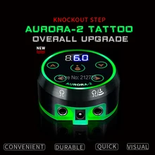 New Professional Mini AURORA II LCD Tattoo Power Supply with Power Adaptor for Coil Rotary Tattoo