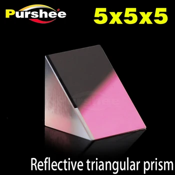 

Optical glass triangular prism with reflecting film 5x5x5mm