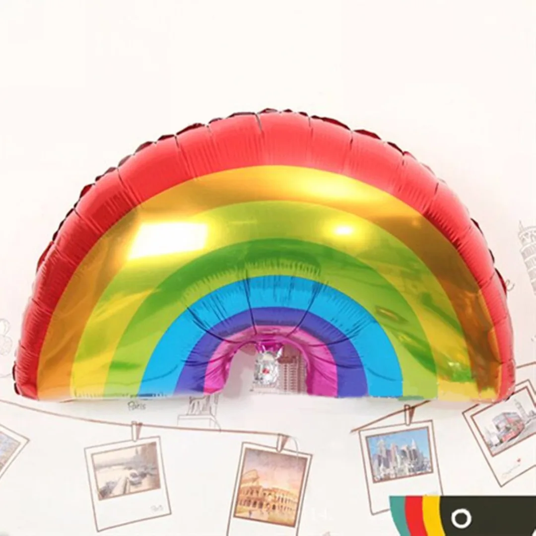 1pc DIY Cute Giant Rainbow Foil Balloon Baby Shower Kids Birthday Party Decor Ornament