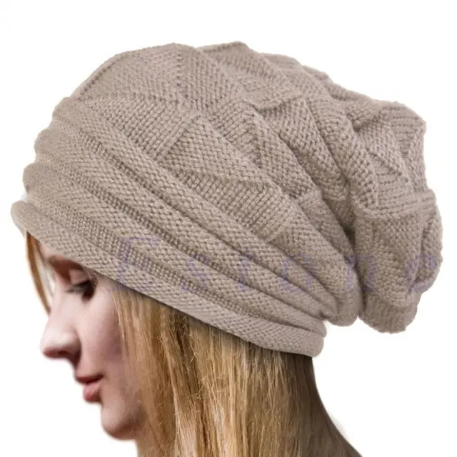 Newest Men Women Knit Oversize Baggy Slouchy Beanie Warm Winter Hat 5