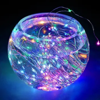 

Led String Lights 1M 10leds 2M 20leds CR2032 Battery Operated Copper Wire Fairy Lights for Christmas Garland Decoration