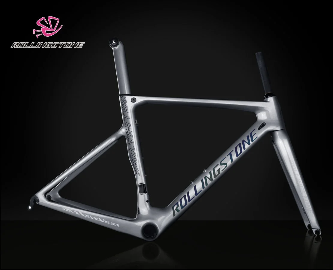 ROLLING STONE FINDER Road Carbon Frame set UCI одобрение Аэро рамка для дороги набор Хамелеон серебряная краска 45 см 47 см 50 см 52 см