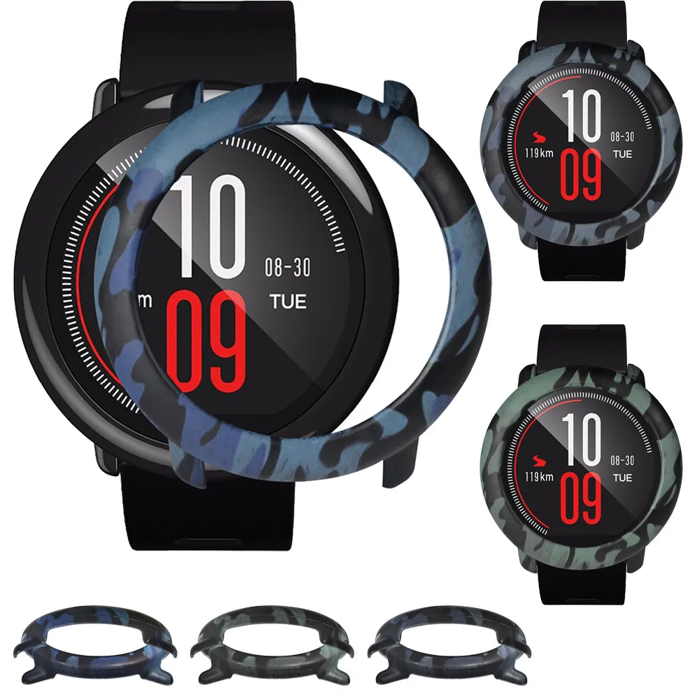 

HIPERDEAL New Case Cover Protect Shell For HUAMI Smart Smart Watch Slim Frame Camouflage PC Case Fashion Accessories MAY18