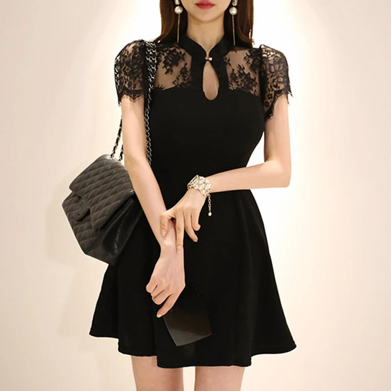 H-Han-Queen-Sexy-See-Through-Lace-Patchwork-Dress-Women-2019-Summer-Nightclub-Party-Mini-Dresses (2)