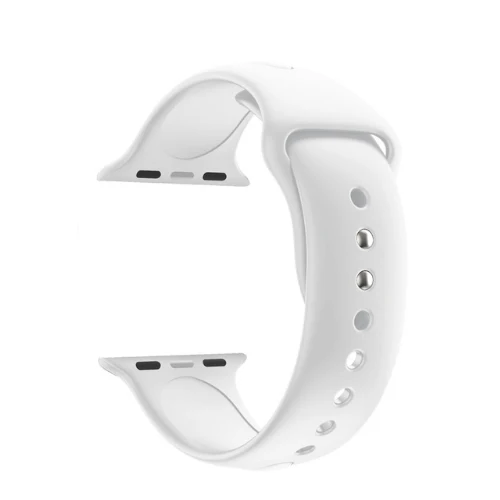 Ремешок EIMO для Apple Watch Band 44 мм 4 Iwatch band 42 мм 38 мм 40 мм спортивный силиконовый браслет на запястье ремешок для часов аксессуары - Цвет ремешка: white