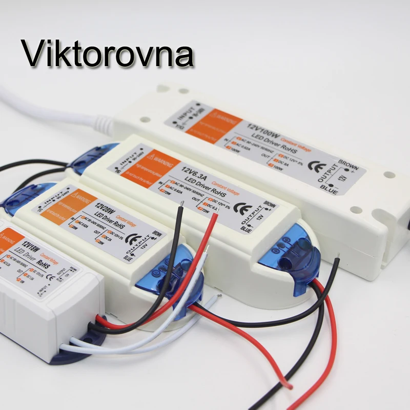 

LED Driver adapter AC 110V 120V 220V 230V to DC12V Switch Power Supply Transformers for SMD 5630 5050 3528 3014 LED Strip light