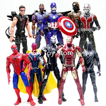 

Avengers Captain America 3 Civil War Styles Super Hero Superman Batman Hulk Captain America Thor Iron Man PVC Action Figure 18CM