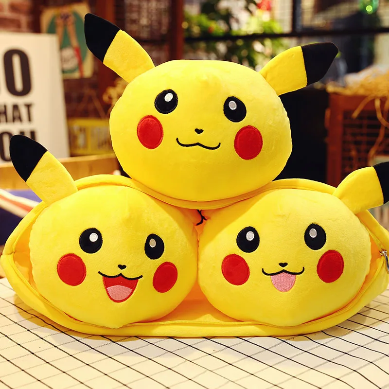 icottbaby 40/48cm Kawaii pikachu Little Peas Plush Toys stuffed animals Pikachu 3 Emotion Peas