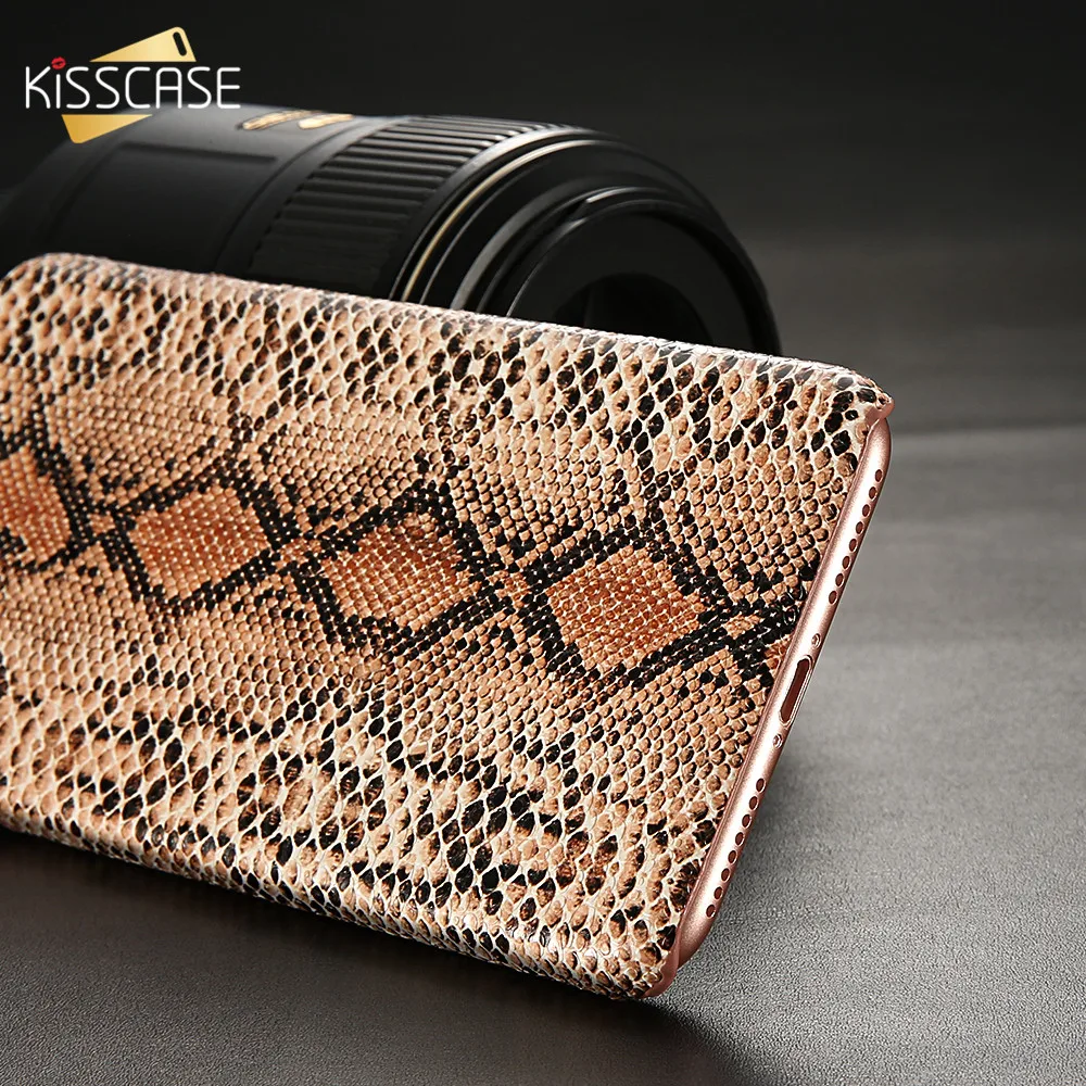 Kisscase чехол для iPhone XS Max XR Ретро змеиная кожа тонкий жесткий 7 8 Plus 6 S 5S 5 Capa|Бамперы| |