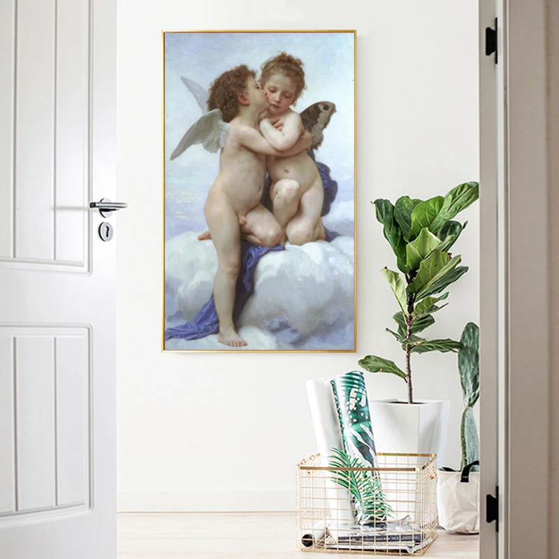 Известная картина Вильям Адольф бугеро первый поцелуй плакаты и принты